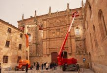 Ruedan en la Universidad de Salamanca para HBO la serie ‘30 monedas’ El casco histórico de Salamanca, escenario de una serie para Amazon Prime Video