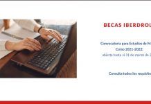 Convocadas las Becas Iberdrola para estudios de Posgrado para el curso 2021-2022