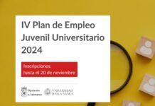 El IV Plan de Empleo Juvenil Universitario de Salamanca oferta 55 puestos de trabajo IV Plan de Empleo Juvenil Universitario Salamanca Universidad USAL