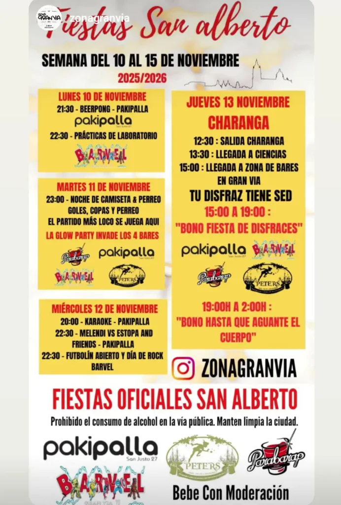 Fiestas San Alberto Salamanca 2025