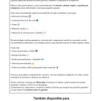 Clases particulares/Cursos de idiomas