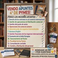 Vendo apuntes de toda la carrera de Pymes